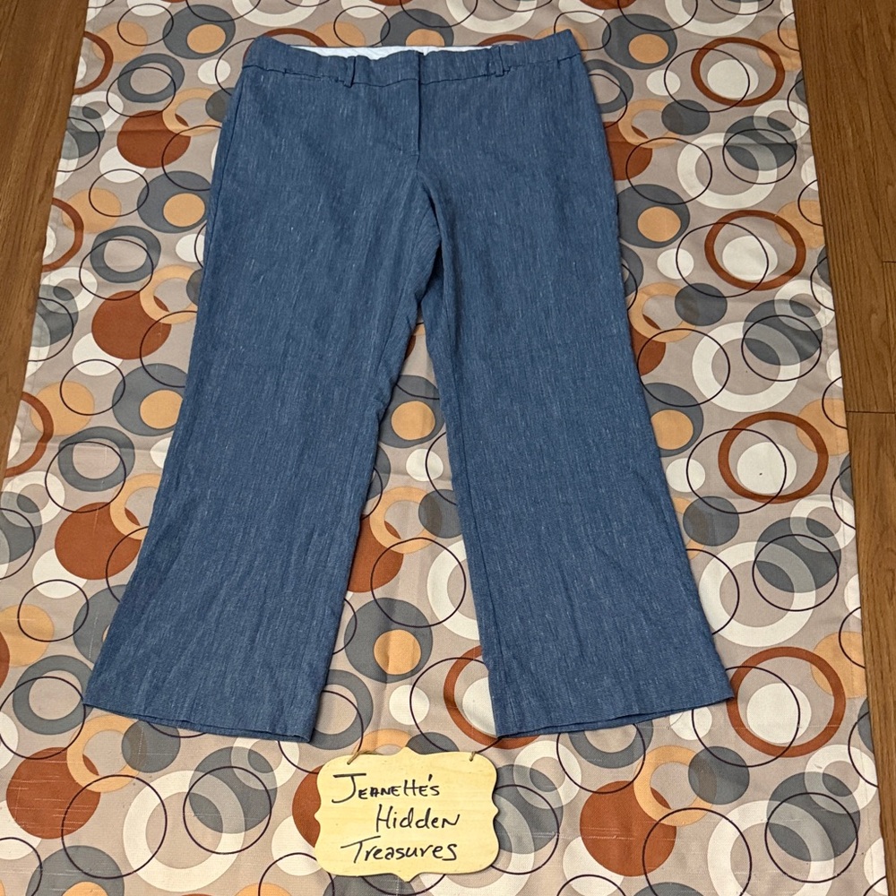 💥NI💥 LOFT Navy Textured Trousers